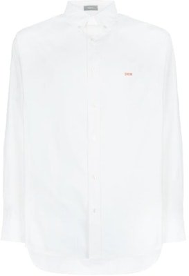 DIOR 白色长袖衬衫带标志及尖领 413C504A6017-C082 Order DIOR 白色长袖衬衫带标志及尖领 413C504A6017-C082