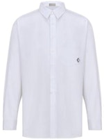 DIOR White Long Sleeve Casual Shirt with Subtle Logo. 243C551C1581-C088 DIOR White Long Sleeve Casual Shirt with Subtle Logo. 243C551C1581-C088