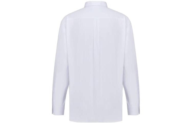Lookbook Camisa Casual DIOR Blanca de Manga Larga con Logo Sutil. 243C551C1581-C088