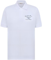 DIOR White Polo Shirt with Letter Embroidery. 293J832A0448-C088 DIOR White Polo Shirt with Letter Embroidery. 293J832A0448-C088