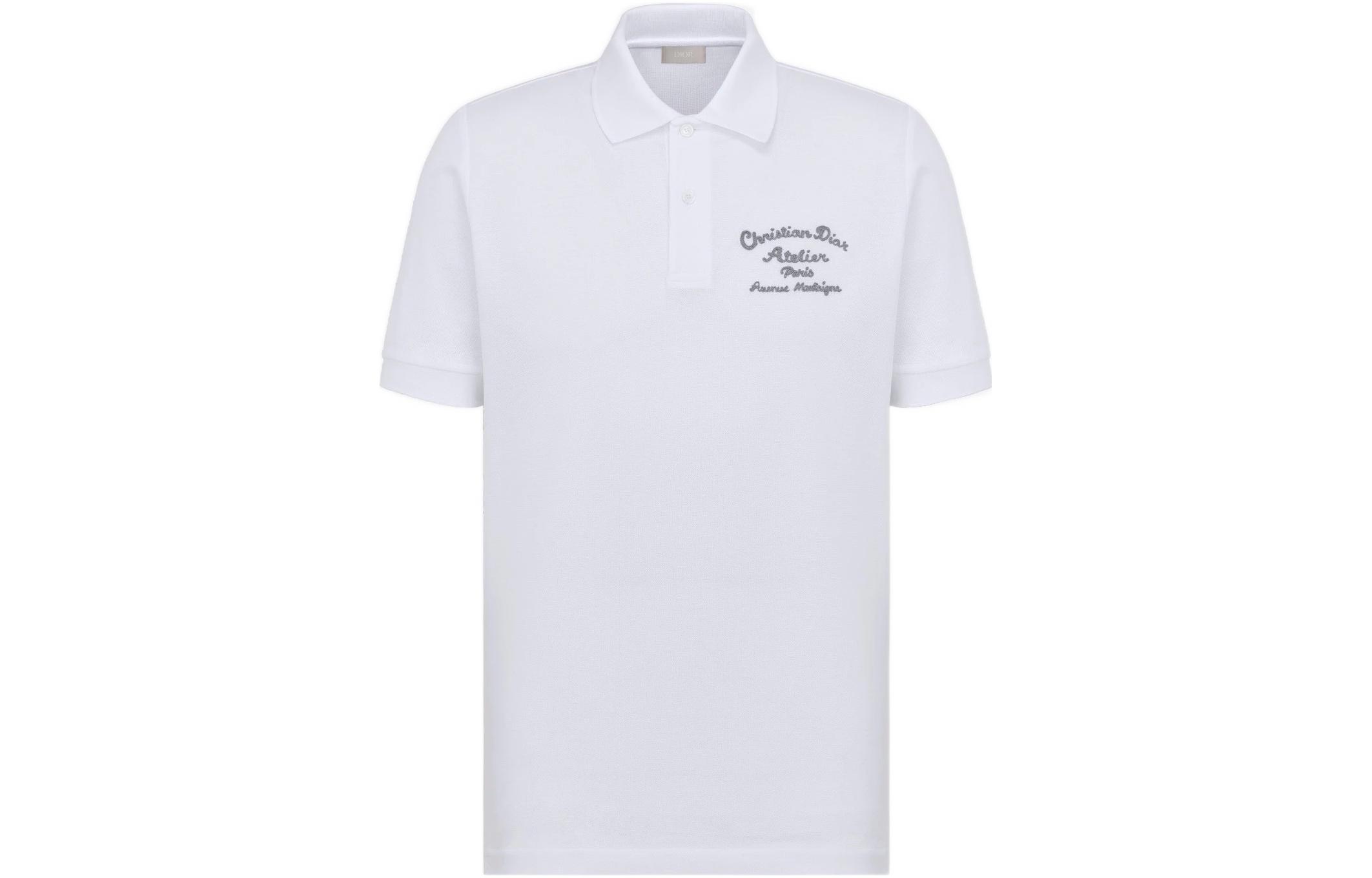 Order DIOR Polo Blanco con Bordado de Letras. 293J832A0448-C088
