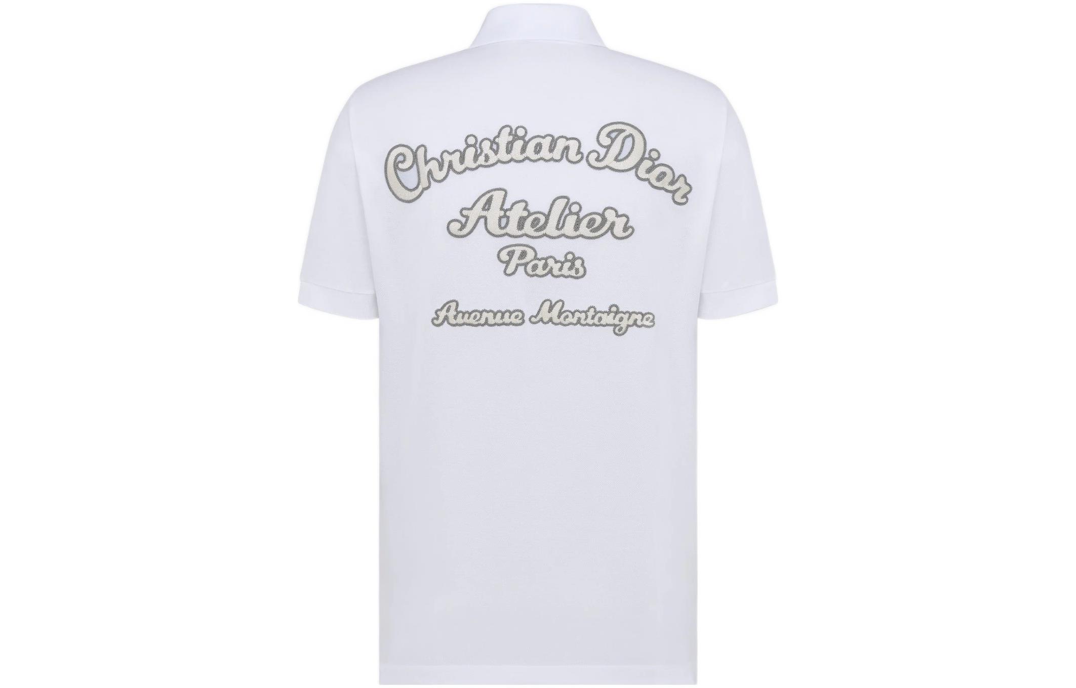 Lookbook DIOR Polo Blanco con Bordado de Letras. 293J832A0448-C088