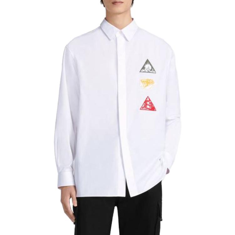 Lookbook DIOR 白色印花长袖休闲衬衫. 393C531A1581-C089