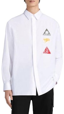 DIOR 白色印花长袖休闲衬衫. 393C531A1581-C089 Lookbook DIOR 白色印花长袖休闲衬衫. 393C531A1581-C089