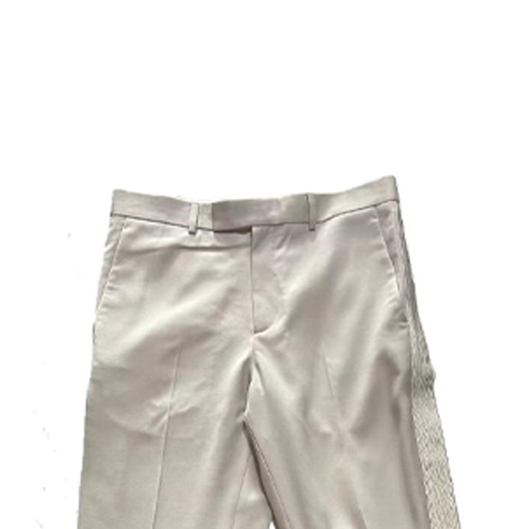 Shop DIOR 白色側條紋中腰休閒長褲 143C107B5180-C080