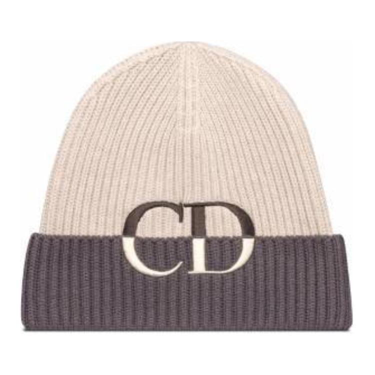 Order DIOR 刺繡標誌羊毛毛帽 米色款 213MB01AT371181
