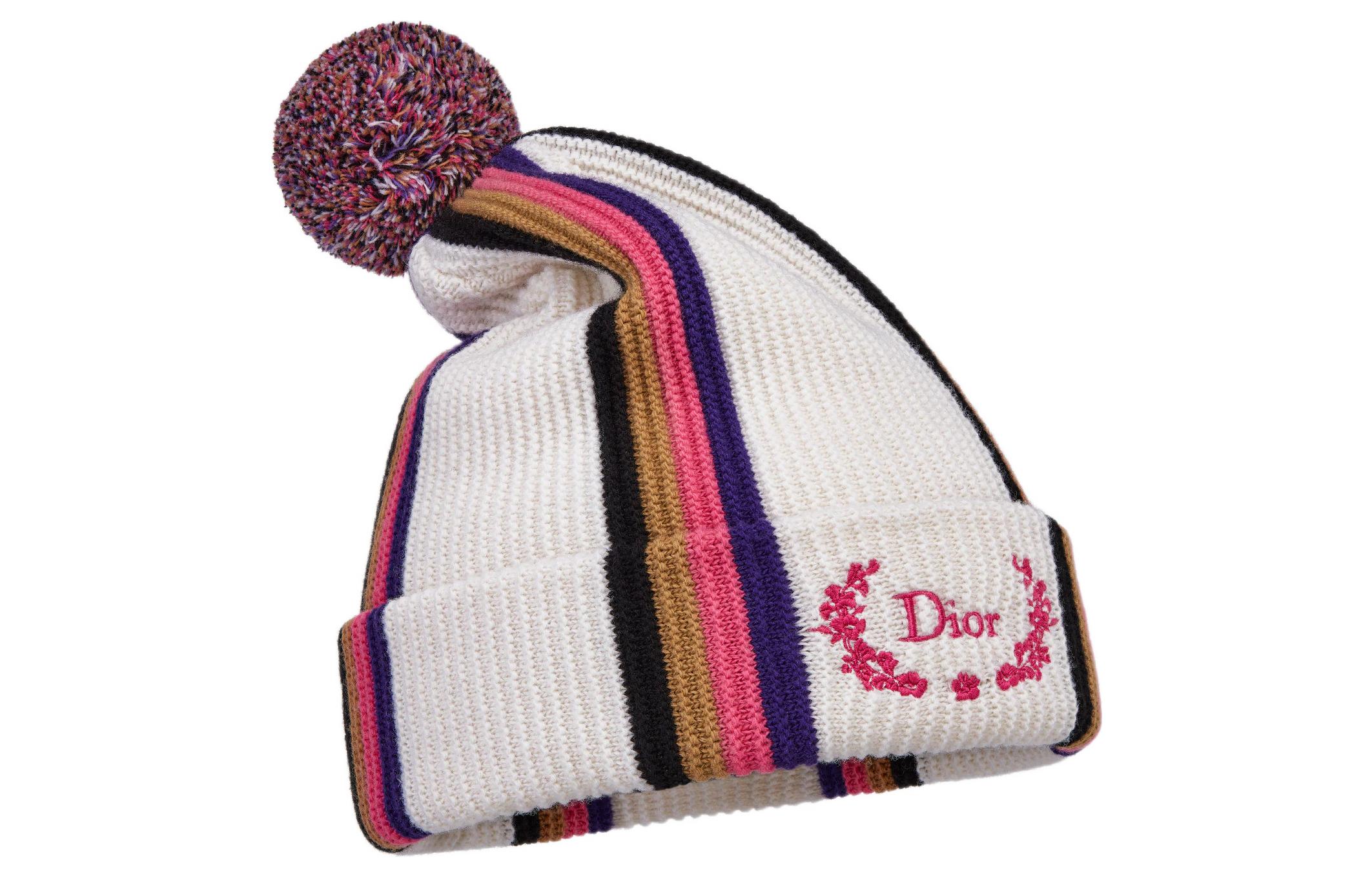 DIOR  Wool Embroidered Logo Beanie - Multiple Colors, Warm & Casual 313MB01AT479_C084