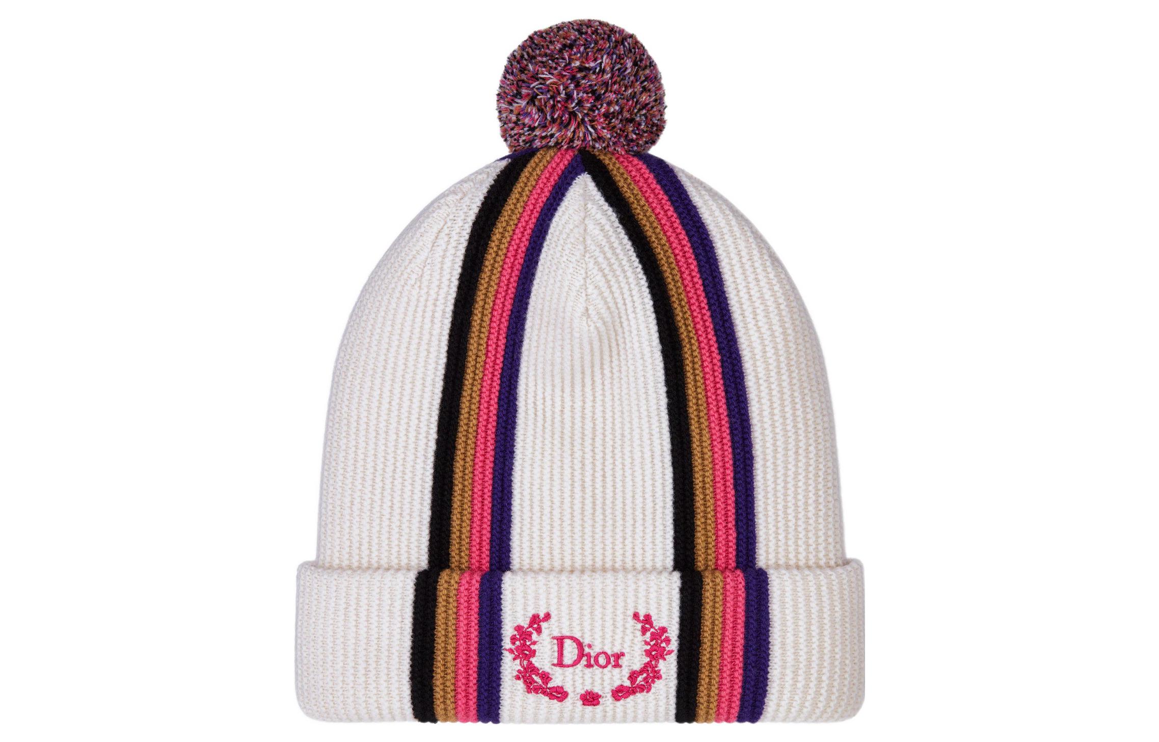Purchase ディオール ウール 刺繍ロゴ ビーニー - 多色展開、暖かいカジュアル帽子 313MB01AT479_C084