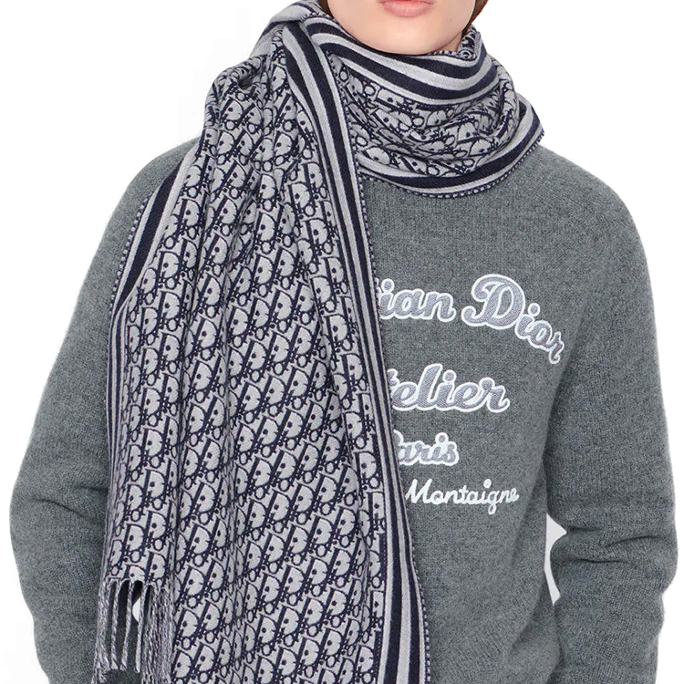 DIOR  Wool Knit Letter Logo Scarf - Warm and Casual. 93E0017A0229_C588 圖 4