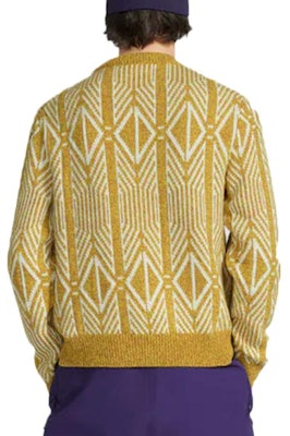 DIOR 黃色鑽石圖案針織長袖毛衣 313M650AT477-C180 Purchase DIOR 黃色鑽石圖案針織長袖毛衣 313M650AT477-C180