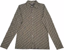 DIOR Yellow Logo Print Long Sleeve Button-Up Shirt. 023M550AT425-C182 DIOR Yellow Logo Print Long Sleeve Button-Up Shirt. 023M550AT425-C182