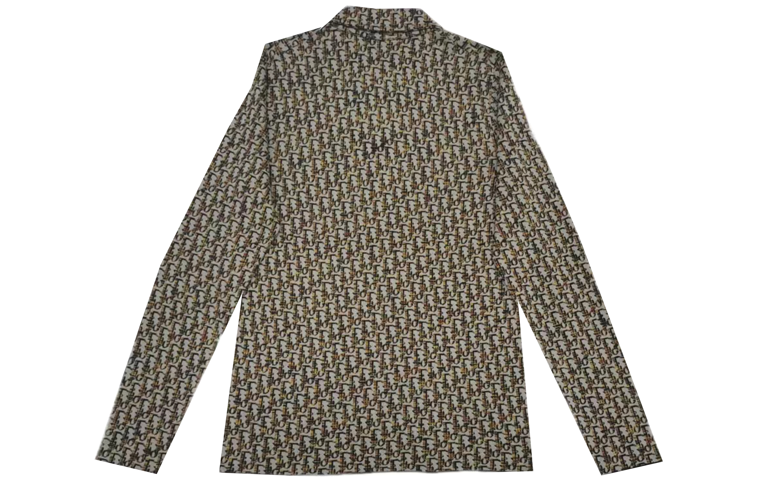 Lookbook DIOR 黄色标志印花长袖纽扣衬衫 023M550AT425-C182