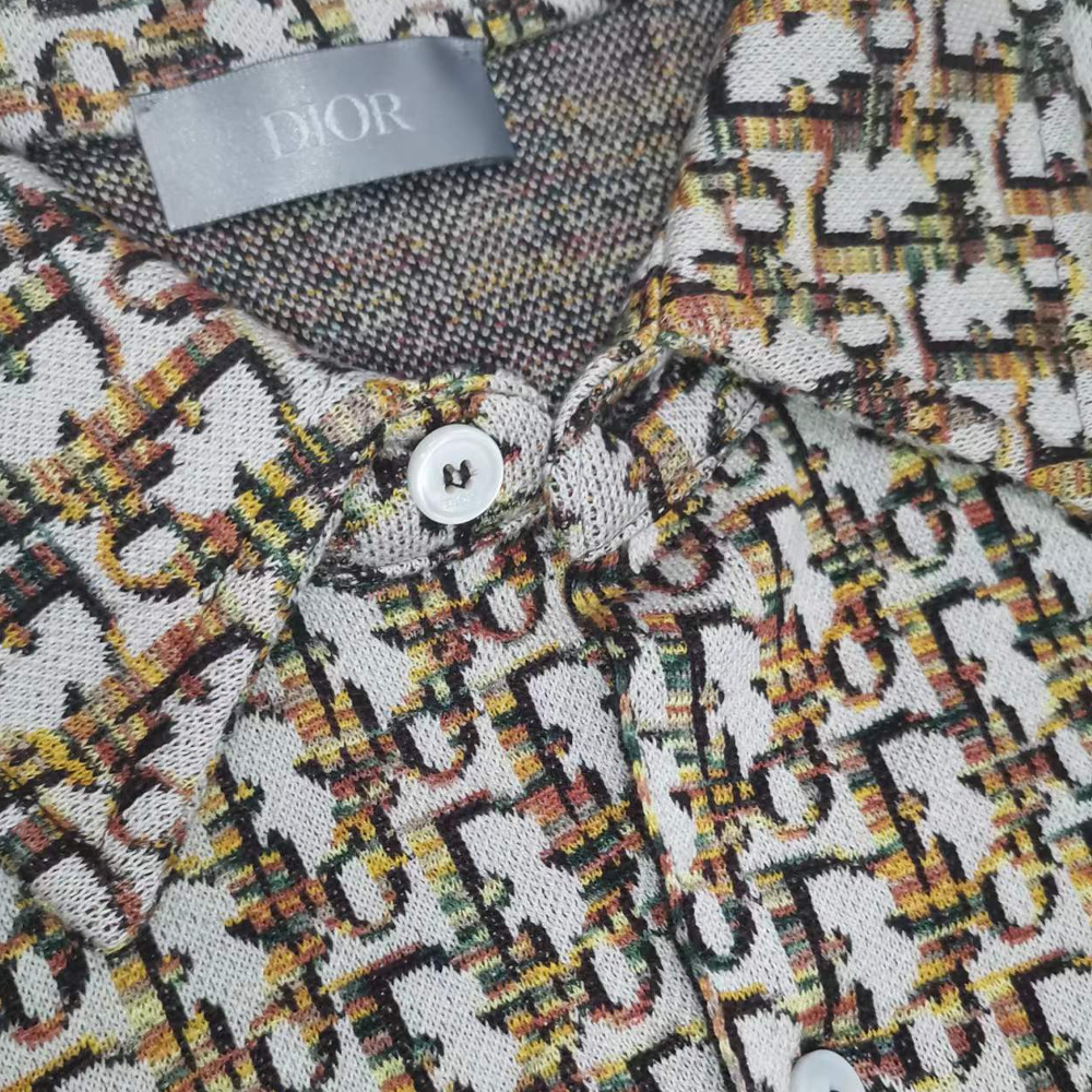 Purchase DIOR 黄色标志印花长袖纽扣衬衫 023M550AT425-C182