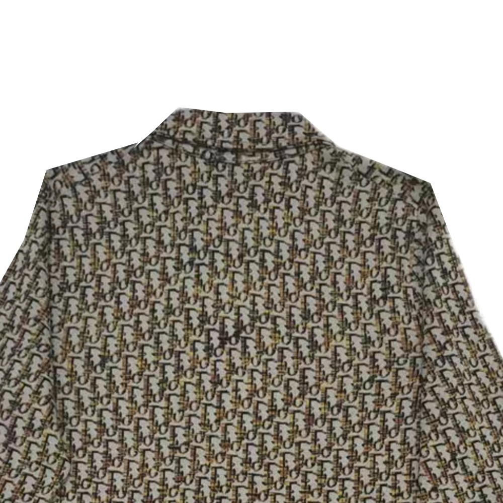 Cheap DIOR 黄色标志印花长袖纽扣衬衫 023M550AT425-C182