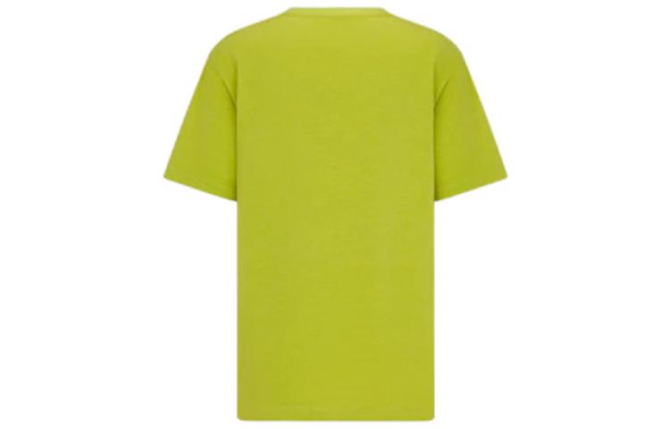 DIOR  Yellow Plain Knit Logo Embroidered Short Sleeve T-Shirt 943J605A0554-C681 圖 3