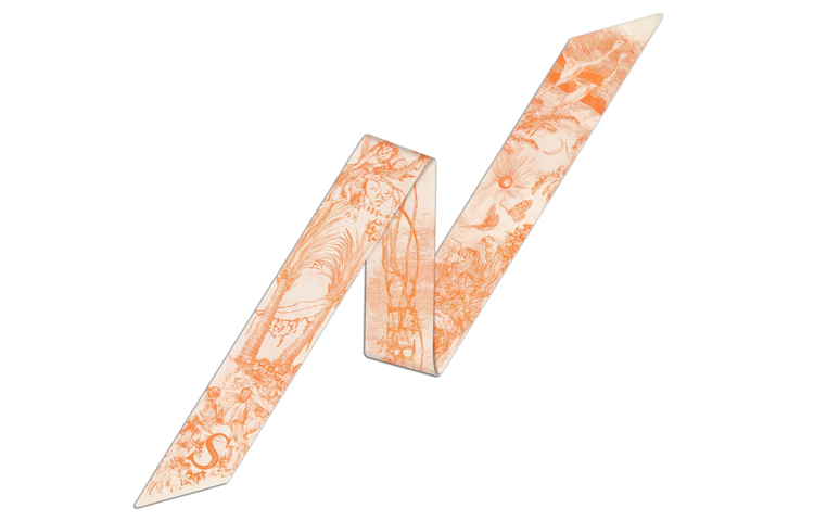 Dior ABCDior Mitzah "S" Scarf Pink Silk. 11ABC106S600C420