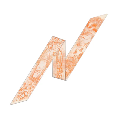 Dior ABCDior Mitzah "S" Scarf Pink Silk. 11ABC106S600C420