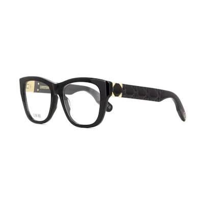 DIOR Acetate Square Optical Glasses Unisex Black with Logo Detail. LADY9522OS1I