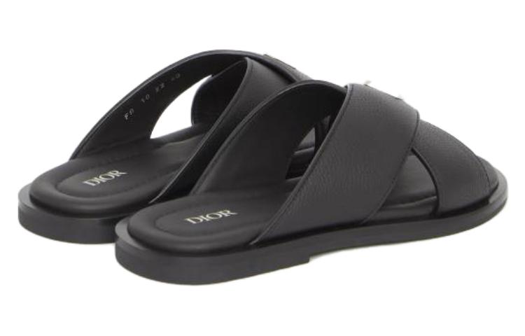 Shop ディオール Alias レザー サンダル (黒) 3SA125YJK_900