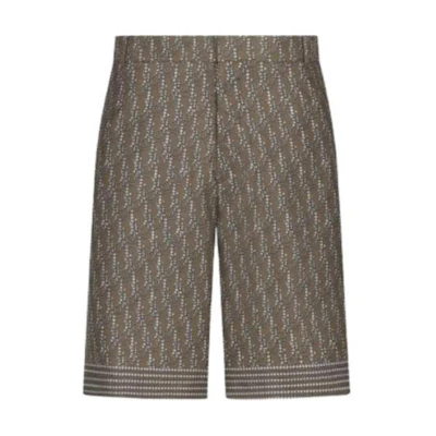 DIOR All-Over Print Straight-Cut Casual Shorts for Men. 013C121A5650-C780