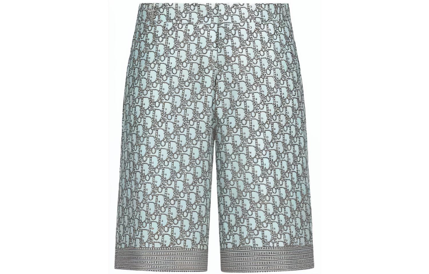 DIOR All-Over Print Straight-Cut Casual Shorts Men’s Blue 013C121A5650-C680