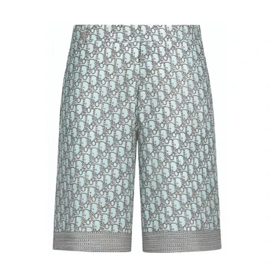 DIOR All-Over Print Straight-Cut Casual Shorts Men’s Blue 013C121A5650-C680