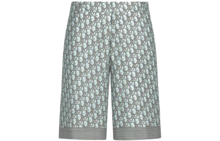 Order DIOR Pantalones Cortos Casuales Corte Recto Estampado Completo Hombre Azul 013C121A5650-C680