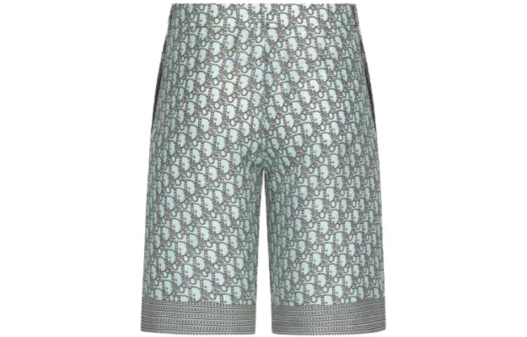 Lookbook DIOR Pantalones Cortos Casuales Corte Recto Estampado Completo Hombre Azul 013C121A5650-C680