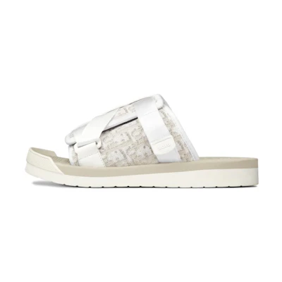 Dior Alpha 'White Oblique Jacquard Leather Mule'