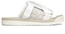 Dior Alpha 'Kulit Kain Beludru Putih Jacquard Mule' 3SA081YXV_060