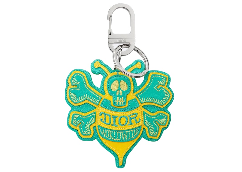 Dior And Shawn Bee Key Ring Green/Yellow