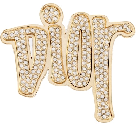 Dior And Shawn Brooch Gold-Tone Brass with Crystals Buy Dior And Shawn Brooch Gold-Tone Brass with Crystals