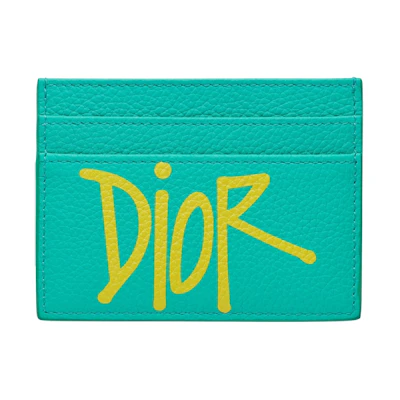 Dior And Shawn Card Holder (4 Card Slot) Green/Yellow