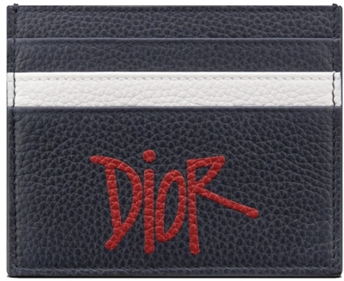 Dior And Shawn Flat Card Holder Navy Buy Dior And Shawn Flat Card Holder Navy