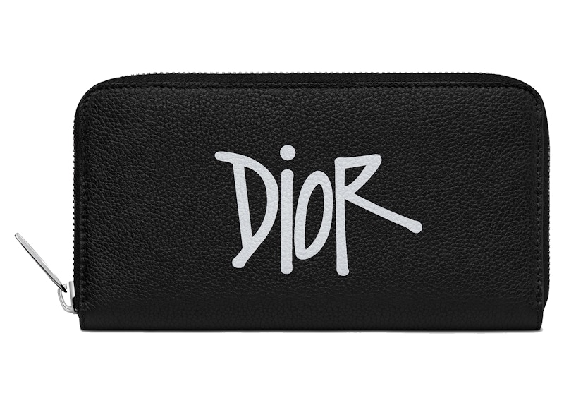 Dior And Shawn Long Zipped Wallet Black