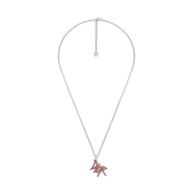 Dior And Shawn Pendant Necklace Red