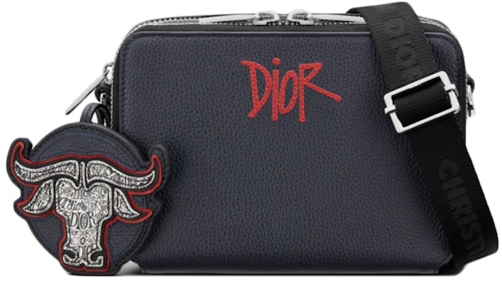Dior And Shawn Pouch with Shoulder Strap Navy Buy Dior And Shawn Pouch with Shoulder Strap Navy