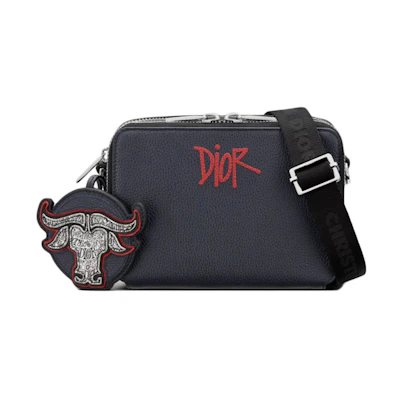 Dior And Shawn Pouch with Shoulder Strap Navy