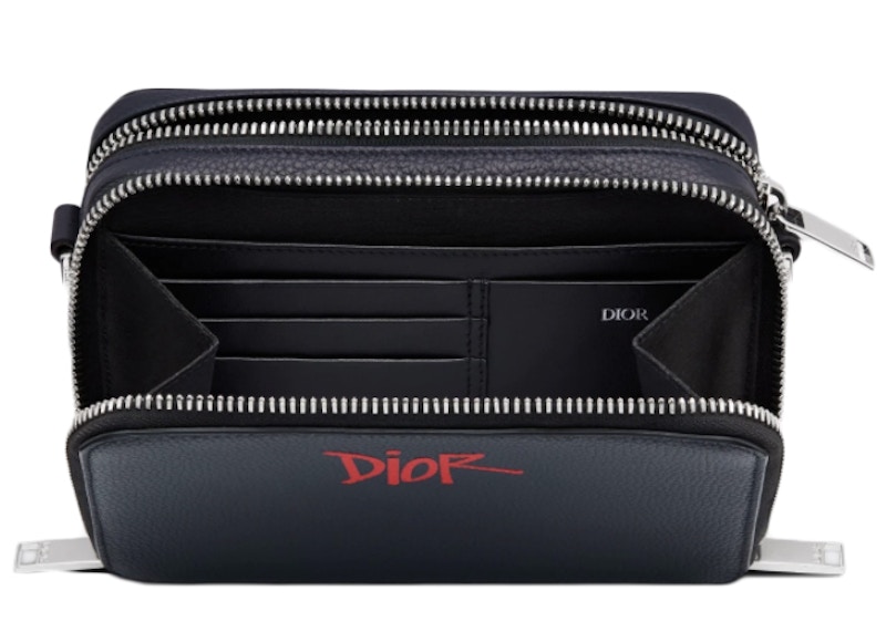 Order Dior与Shawn海军蓝肩带包袋