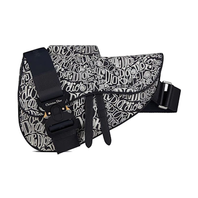 Dior And Shawn Saddle Bag Motif Navy Blue
