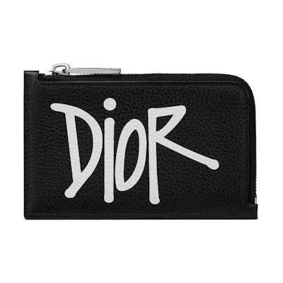 Dior And Shawn Zipped Card Holder (3 Card Slot) Black