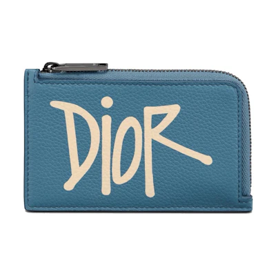Dior And Shawn Zipped Card Holder (3 Card Slot) Blue