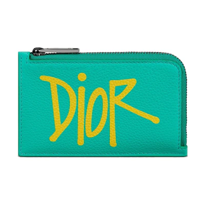 Dior And Shawn Zipped Card Holder (3 Card Slot) Green