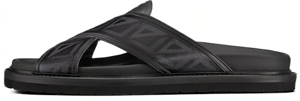 Dior Aqua Flat Sandal 'Black' 3SA112ZPP_H900 Dior Aqua Flat Sandal 'Black' 3SA112ZPP_H900