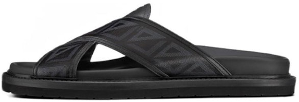 Dior Aqua Flat Sandal 'Black' 3SA112ZPP_H900 Dior Aqua Flat Sandal 'Black' 3SA112ZPP_H900