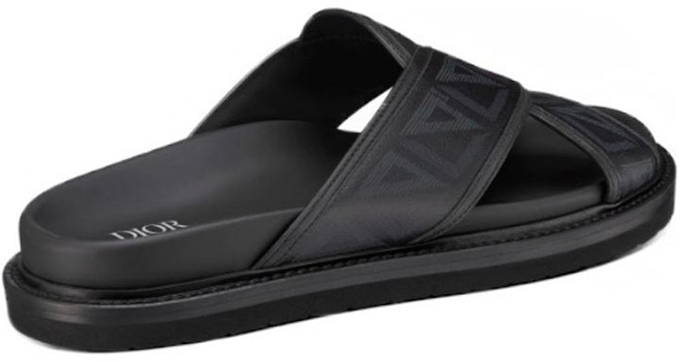 Dior Aqua Flat Sandal 'Black' 3SA112ZPP_H900 Shop Dior Aqua Flat Sandal 'Black' 3SA112ZPP_H900