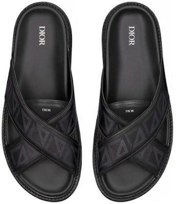 Dior Aqua Flat Sandal 'Black' 3SA112ZPP_H900 Purchase Dior Aqua Flat Sandal 'Black' 3SA112ZPP_H900