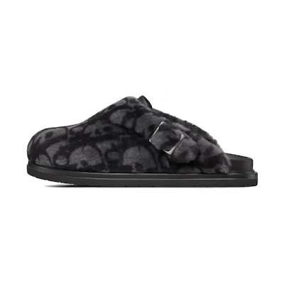 Dior Aqua Mule 'Dior Oblique Shearling - Grey'
