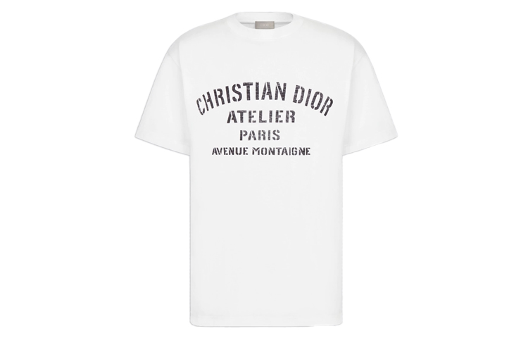 DIOR Atelier Designer Series White Letter Print T-Shirt 043J615A0589-C089
