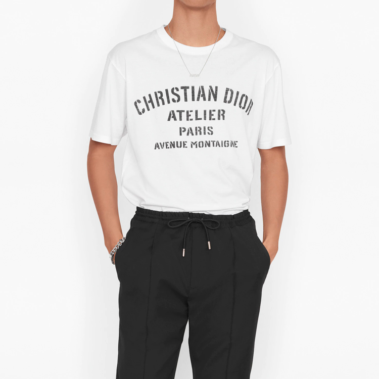 DIOR Atelier Designer Series White Letter Print T-Shirt 043J615A0589-C089 圖 3